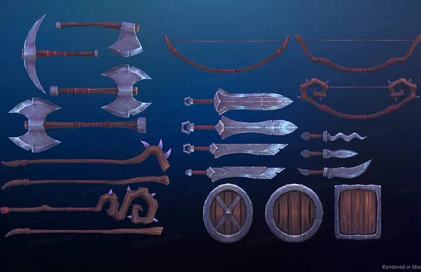 风格化新手武器包 - Stylized Newbie Weapons Pack