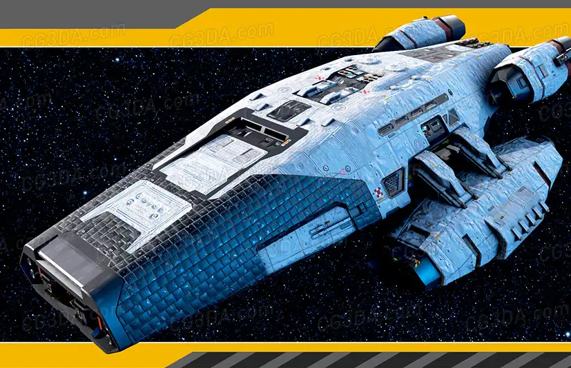 宇宙飞船巡洋舰-Colony Cruiser Spaceship with Flight System