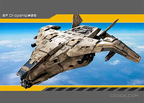 小型科幻战斗飞船-Dropship