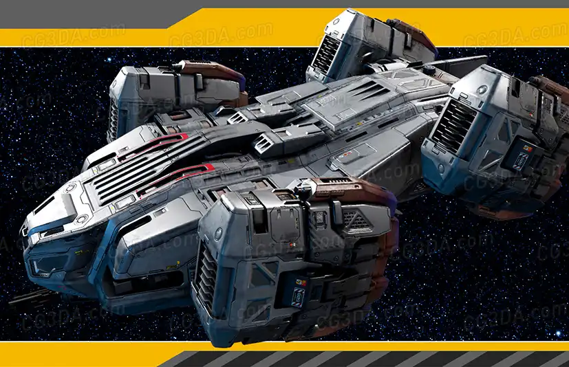 科幻宇宙飞船-SciFi Lander Spaceship with Playable Flight System