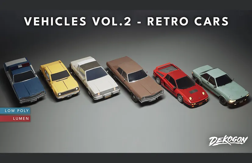 复古汽车车辆 - Vehicles VOL.2 - Retro Cars (Low Poly)