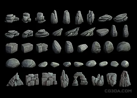 风格化岩石包-45 Stylized Rock Pack