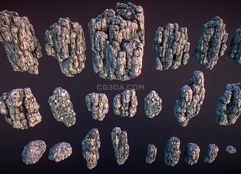 岩石-Cracked rocks