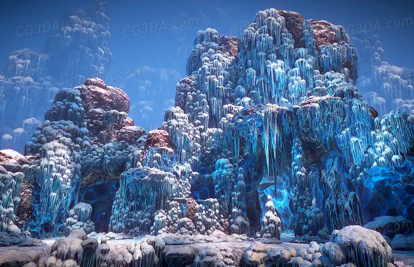 冰柱景观-Ice pillars