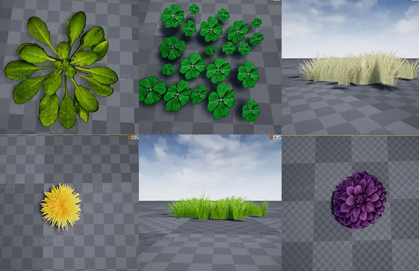 奇幻草地树叶包-Fantasy Meadow Foliage Pack