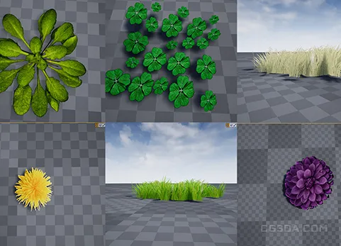 奇幻草地树叶包-Fantasy Meadow Foliage Pack