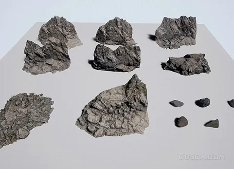 岩石和悬崖扫描包 - Photogrammetry Rock & Cliff