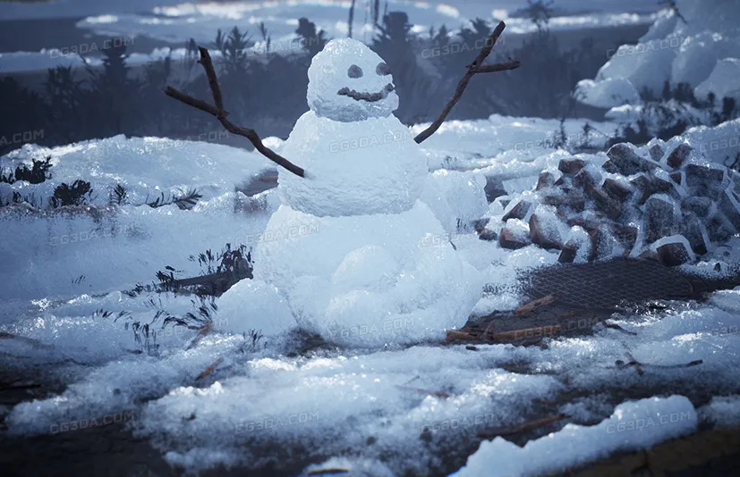 雪材质与模型道具-Snow Material & Props / 80+ Assets