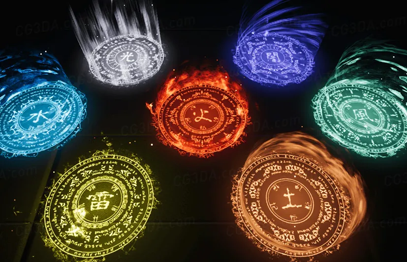元素魔法阵效果1-Advanced Magic Circle 1