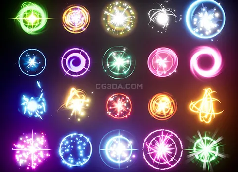 魔法光环特效-Glowing orbs pack