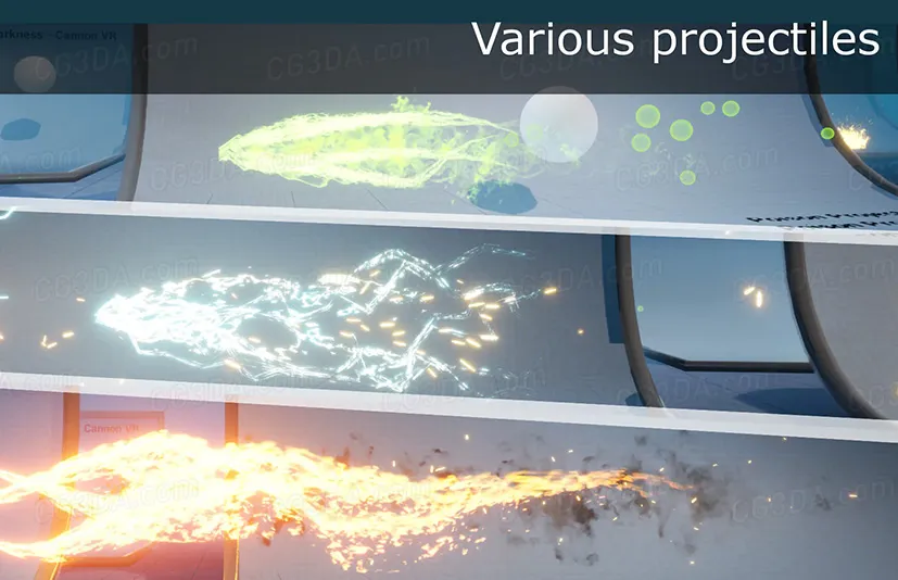 战斗魔法技能特效-Improve fights : Stylized VFX Pack