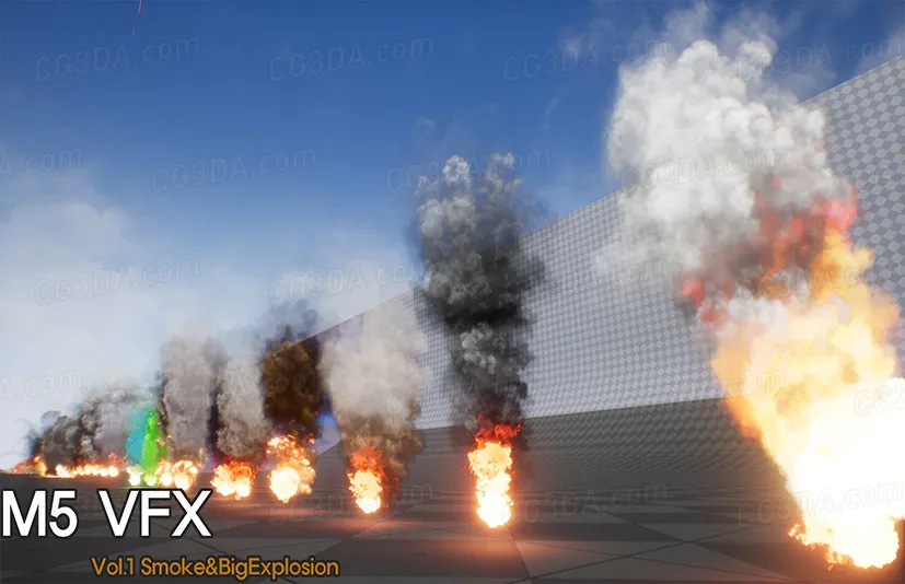 烟雾爆炸火光特效-M5 VFX Vol1. Smoke and Big Explosion(Niagara)