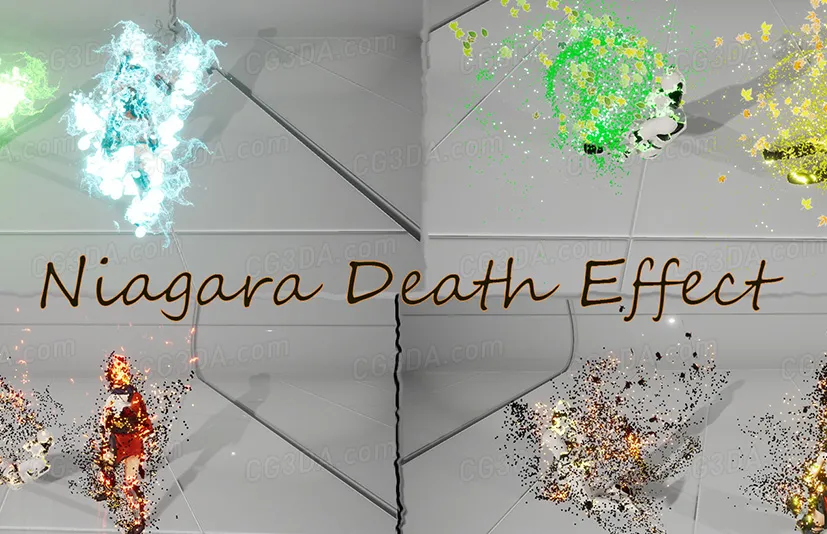 角色死亡消散特效1-Niagara Death Effects Vol.1