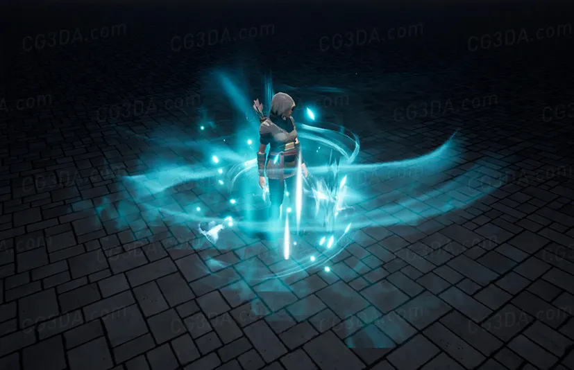 环绕魔法光环特效-Niagara KI auras