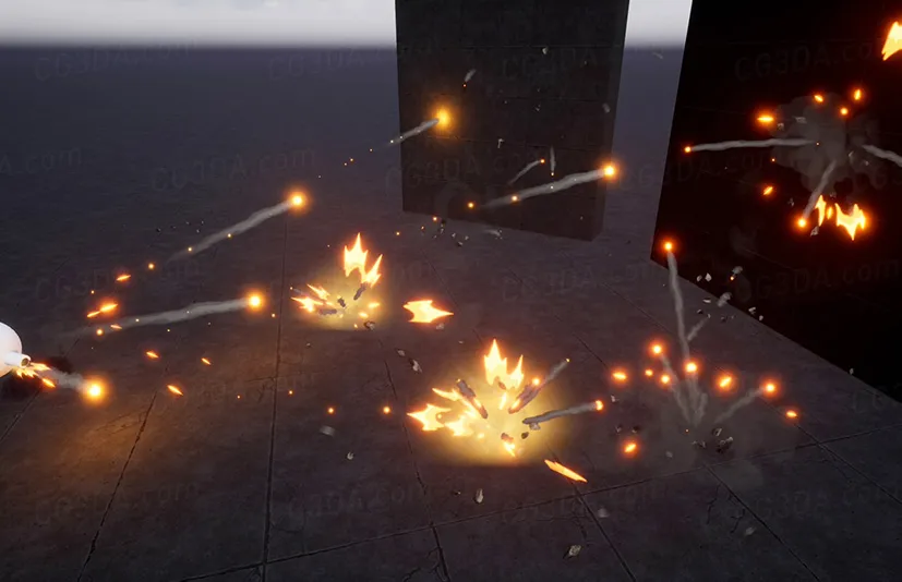 科幻炮击发射特效2-Niagara Toon Projectiles 2