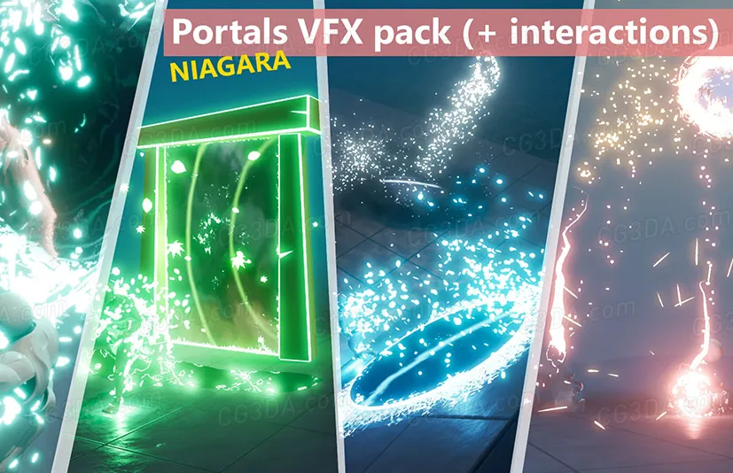 自然魔法传送门-Portals VFX pack (+ interactions)