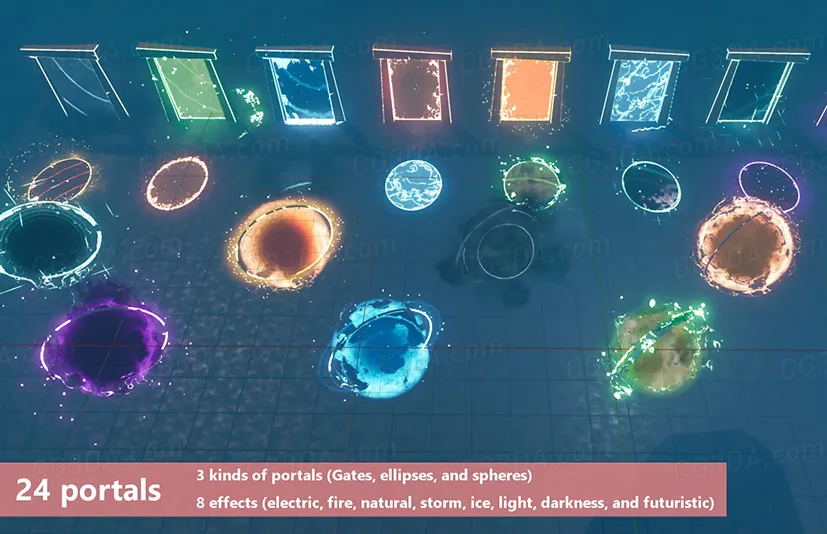 自然魔法传送门-Portals VFX pack (+ interactions)