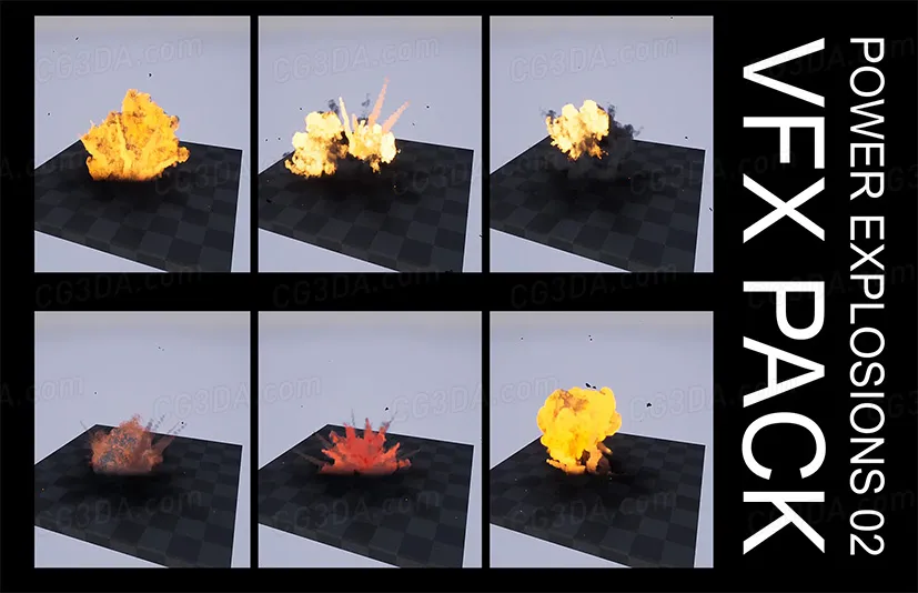 爆炸视觉特效02-Power Explosions VFX 02