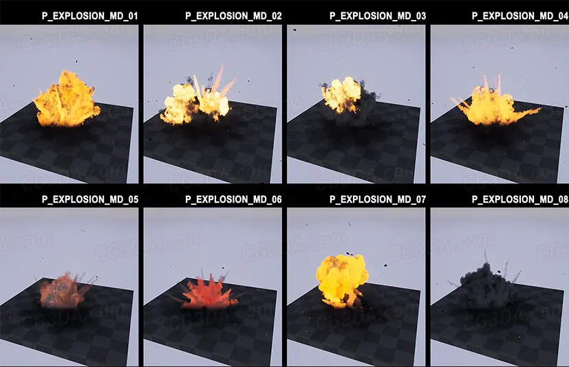 爆炸视觉特效02-Power Explosions VFX 02