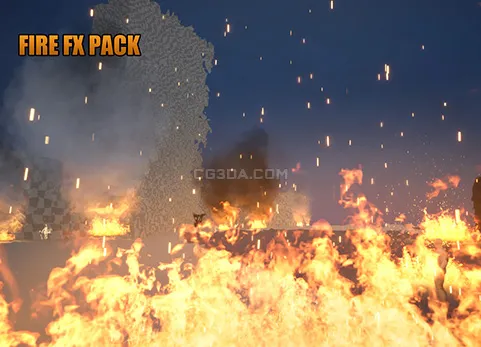火焰烟雾特效-Realistic Fire FX Pack