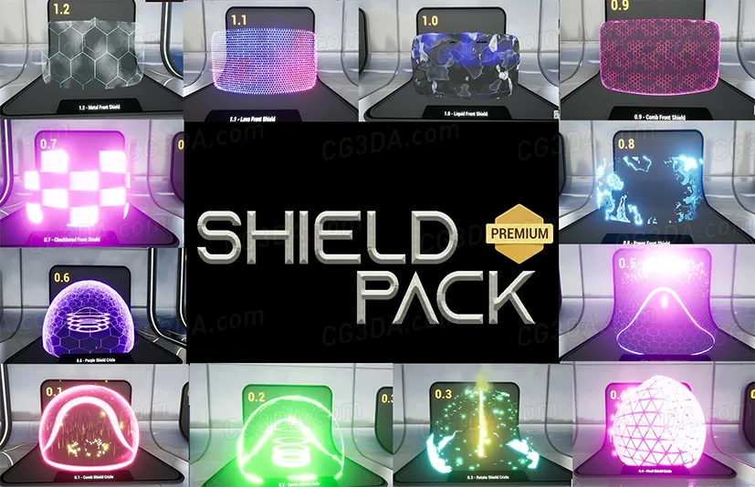 科幻力场护盾特效-Shield Pack -Niagara VFX