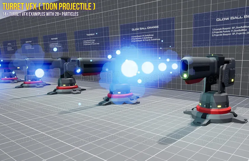 卡通炮弹视觉特效-Toon Projectile VFX Pack