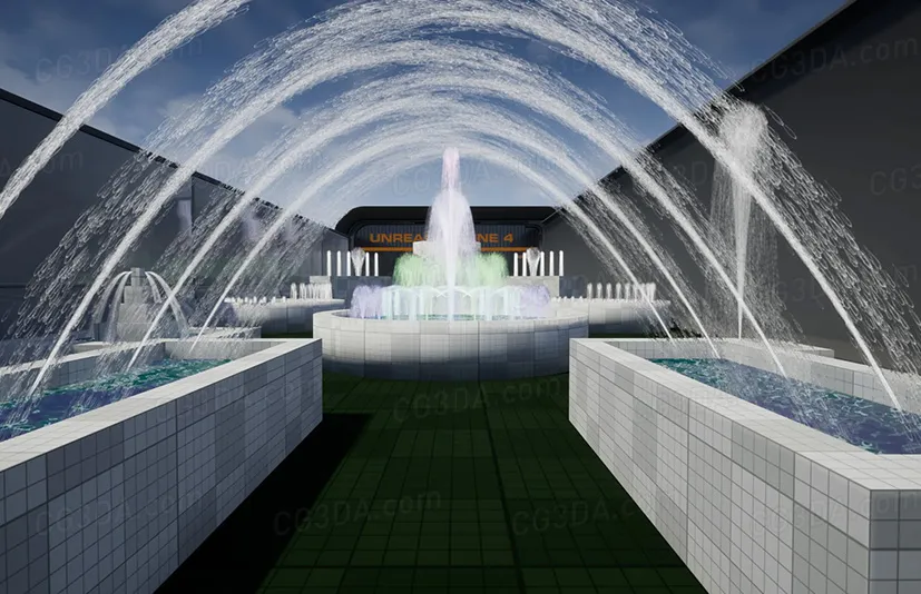 喷泉水流特效-Water Fountain