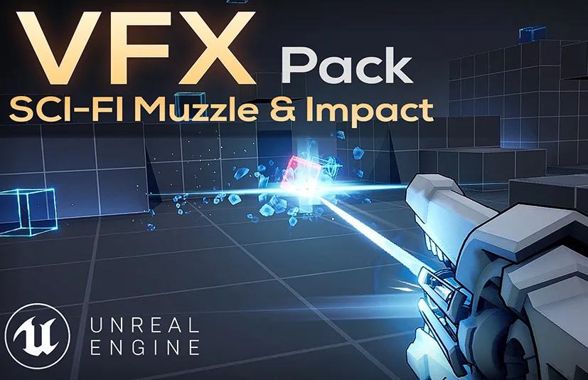 风格化FPS枪口和撞击效果 - VFX Pack - Stylized FPS Muzzle and Impacts Effects