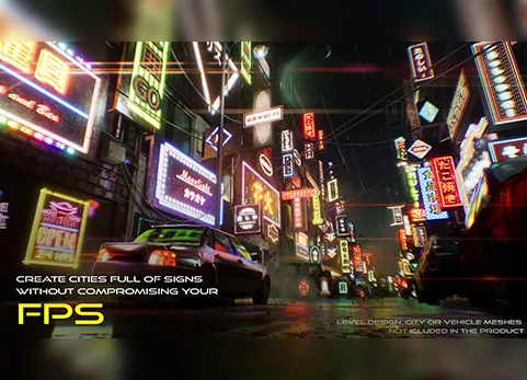 基于PNG的霓虹灯创建器 - Sci-Fi Sign - PNG based Neon Sign Creator