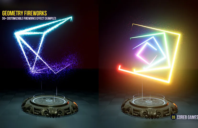 几何烟花视觉特效包 - Geometry Fireworks VFX Pack