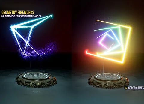 几何烟花视觉特效包 - Geometry Fireworks VFX Pack
