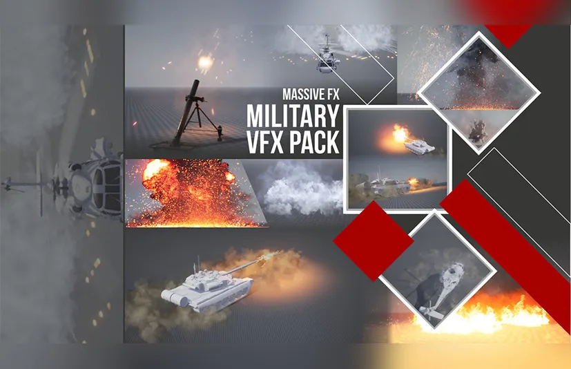 军事与现代战争 Vfx 包 - Military & Modern Warfare Vfx Pack