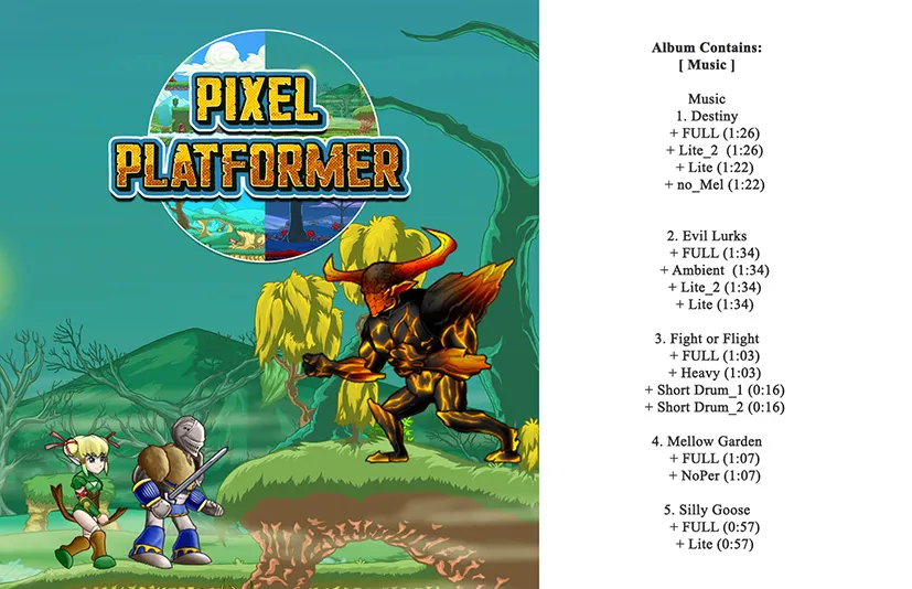 复古像素游戏音乐包 - Pixel Platformer Music Pack