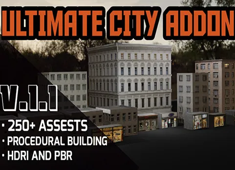 Blender城市楼房建筑生成插件 - Ultimate City Addon v1.1