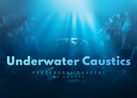 blender水下动态涟漪实时焦散资产预设 - Underwater Caustics Shader v2 Pro