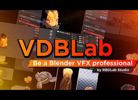 Blender火焰爆炸特效模拟插件生成 - VDBLAB v1.0