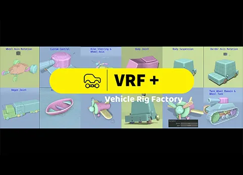 Blender汽车交通工具绑定插件 - Vehicle Rig Factory Plus v4.5.34
