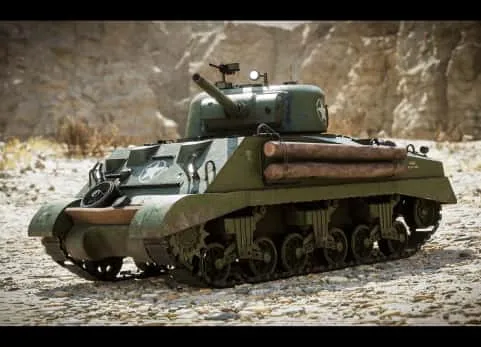 坦克驾驶控制蓝图 WW2 Tank – Sherman M4A2 – Advanced Tank Blueprint