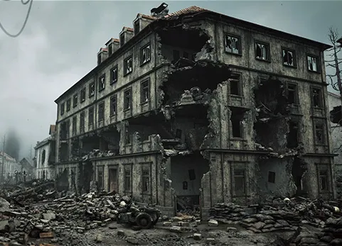 二战战区环境超级包 （ 被破坏的建筑物 / 道具 ） - WW2 Warzone Environment Megapack