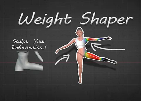 Blender绑定权重绘制插件 - Weight Shaper v1.1.0