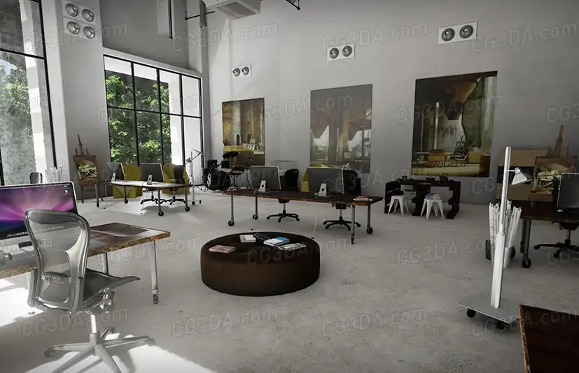 现代化办公区域-Archinteriors Vol 1 Scene 5