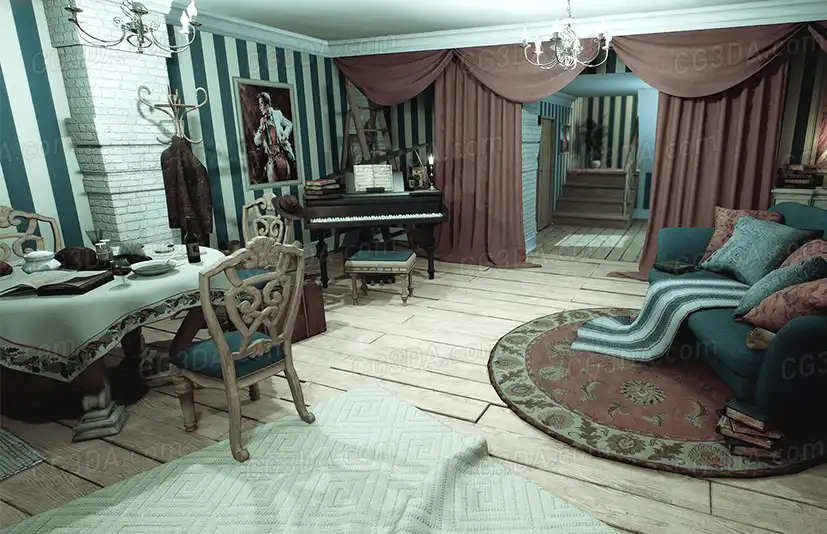 古典复古房间-Classic Room
