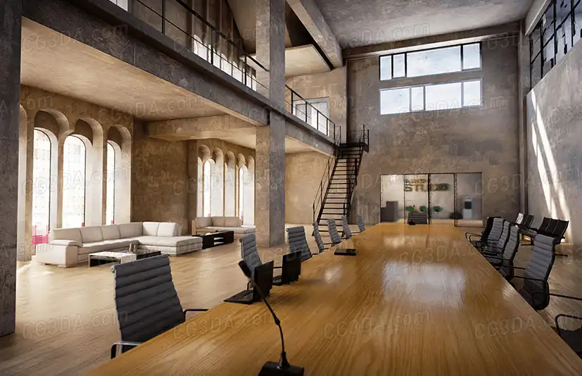 现代工业办公环境-Archinteriors Vol 2 Scene 3