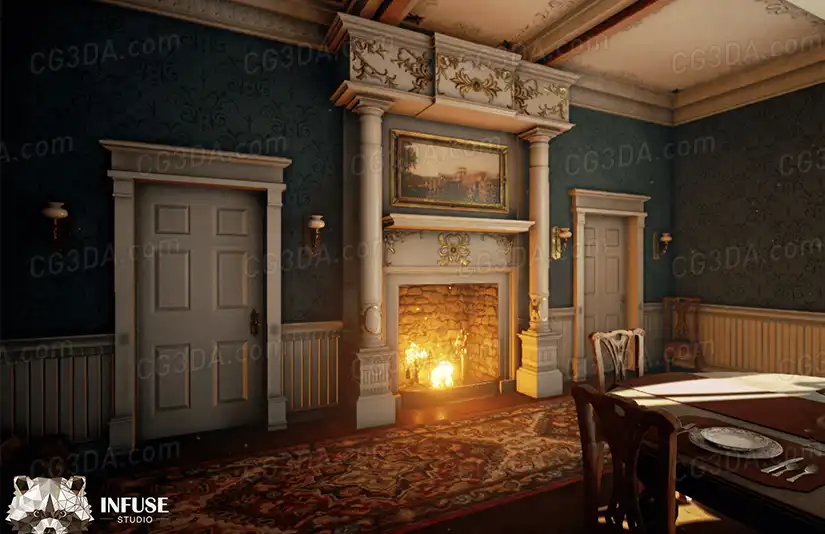 维多利亚式餐厅-Victorian Dining Room