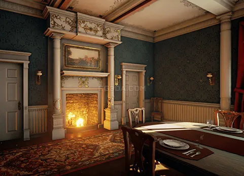 维多利亚式餐厅-Victorian Dining Room