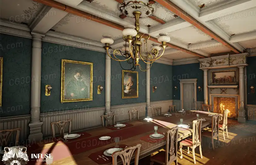维多利亚式餐厅-Victorian Dining Room