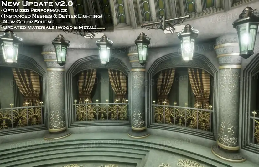 华丽的哥特式宫殿-Ornate Gothic Dome