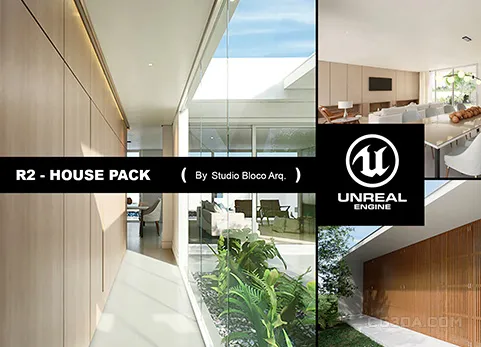 现代家居庭院别墅-R2 - REALISTIC HOUSE PACK