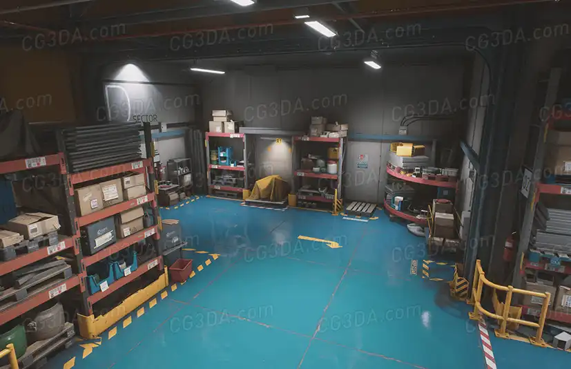 工厂储物室仓库-Storage House Set