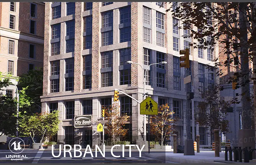 美国城市街道-Urban City